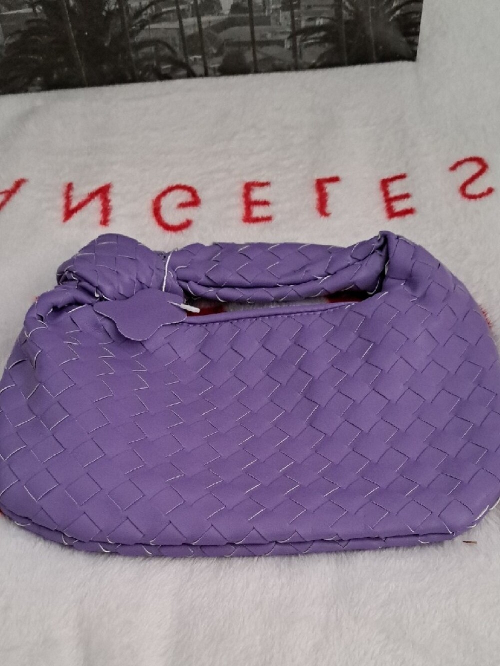 Purple Woven Bag Purse - Stylish Women's - Picture 8 of 8